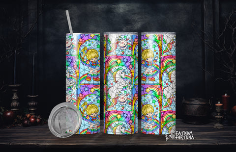 Rainbow Sprite 20oz Stainless Steel Insulated Drink Tumbler Made To Order