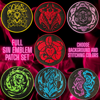 Sin Emblem SET Embroidered Patch MADE TO ORDER