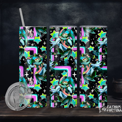 Neon Fizzy Star 20oz Stainless Steel Insulated Drink Tumbler Made To Order