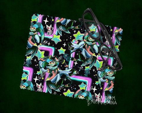 Fizzy Stars Neon Microfiber Eyeglass Cloth