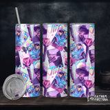 Demon Boy & Tiger Pastel 20oz Stainless Steel Insulated Drink Tumbler Made To Order