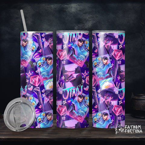 Demon Boy & Tiger Galaxy 20oz Stainless Steel Insulated Drink Tumbler Made To Order