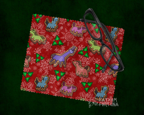 Sinsmas Cookies Red Microfiber Eyeglass Cloth