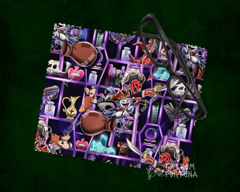 Smolitz Pirates Cookies Red Microfiber Eyeglass Cloth