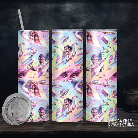 Broken Glass Girls Rainbow 20oz Stainless Steel Insulated Drink Tumbler Made To Order