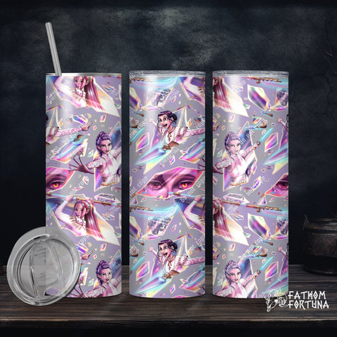 Broken Glass Girls Platinum 20oz Stainless Steel Insulated Drink Tumbler Made To Order