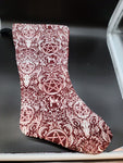 Red Yule Damask Stocking (Large Scale)