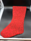 Red Yule Damask Stocking (Large Scale)