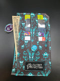 Teal Haunted Wallpaper Purse Pal Travel Wallet