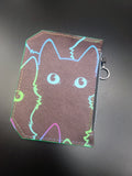 Blep Kitty Neon Green Pocket Pal Mini Travel Wallet