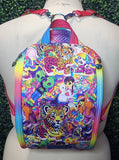 90's Rainbow Stickers Mini Backpack Sling Security Bag