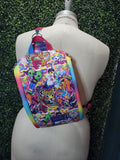 90's Rainbow Stickers Mini Backpack Sling Security Bag