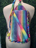 90's Rainbow Stickers Mini Backpack Sling Security Bag