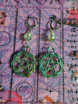 Rainbow Pentacle Earrings