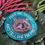 Feed Me Trash Raccoon Iron On Patch