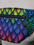 Rainbow Dragon Scale Convertible Bum Bag Fanny Pack Crossbody Purse