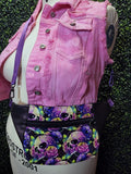 Sunset Skulls Convertible Bum Bag Fanny Pack Crossbody Purse Clearance