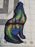 Aurora Wolf XL Embroidered Iron On Patch