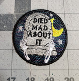 Died Mad About It Embroidered Iron On Patch